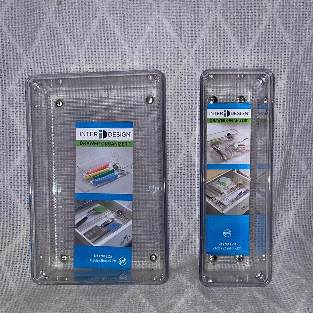 NWT InterDesign Clear Drawer Organizer Set